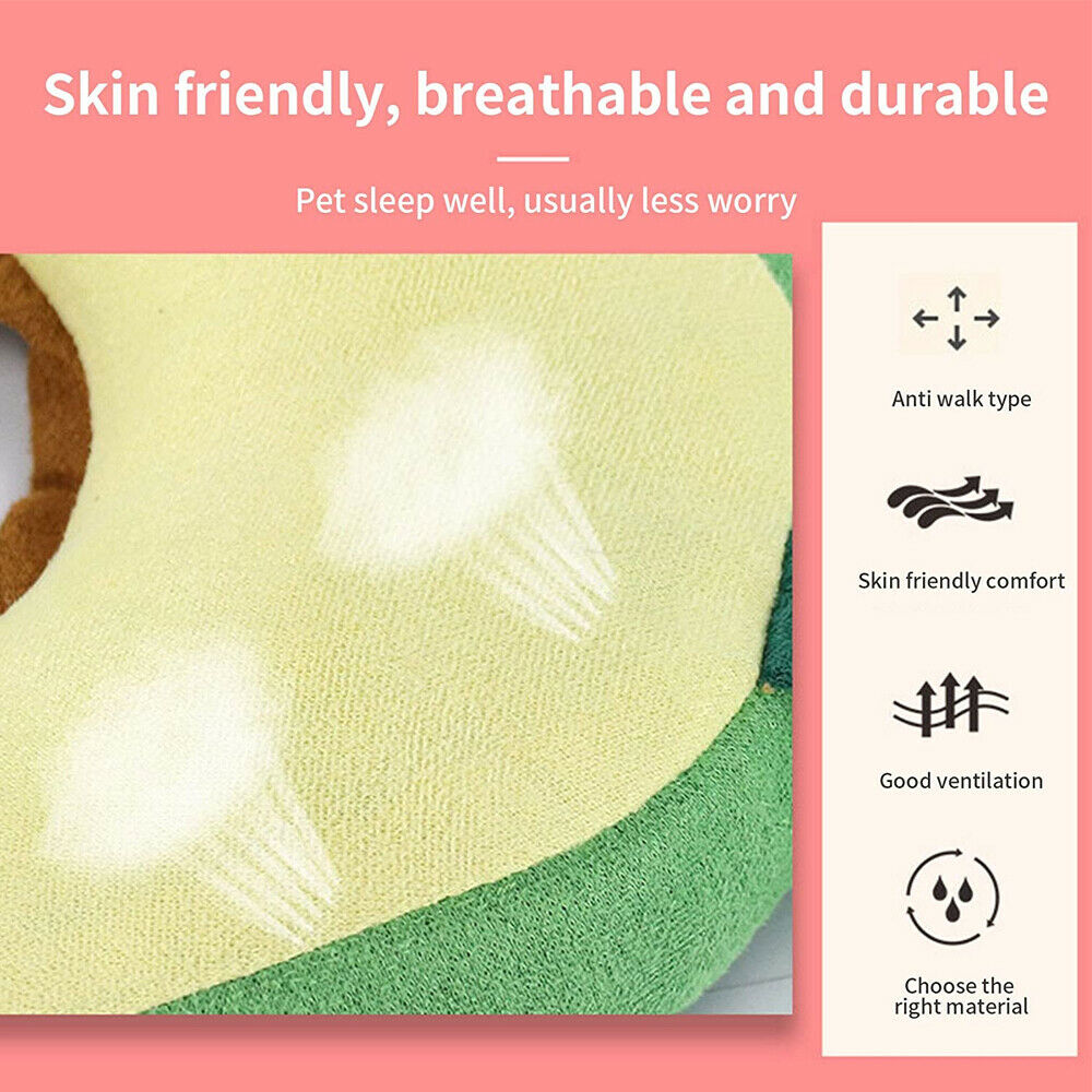 Adjustable Pet Neck Cone Recovery Pet Cat Recovery Collar Cat Soft Lemon Neck Cone Adjustable Pet E Collar After Surgery, Wound Healing For Kitten & Puppy
