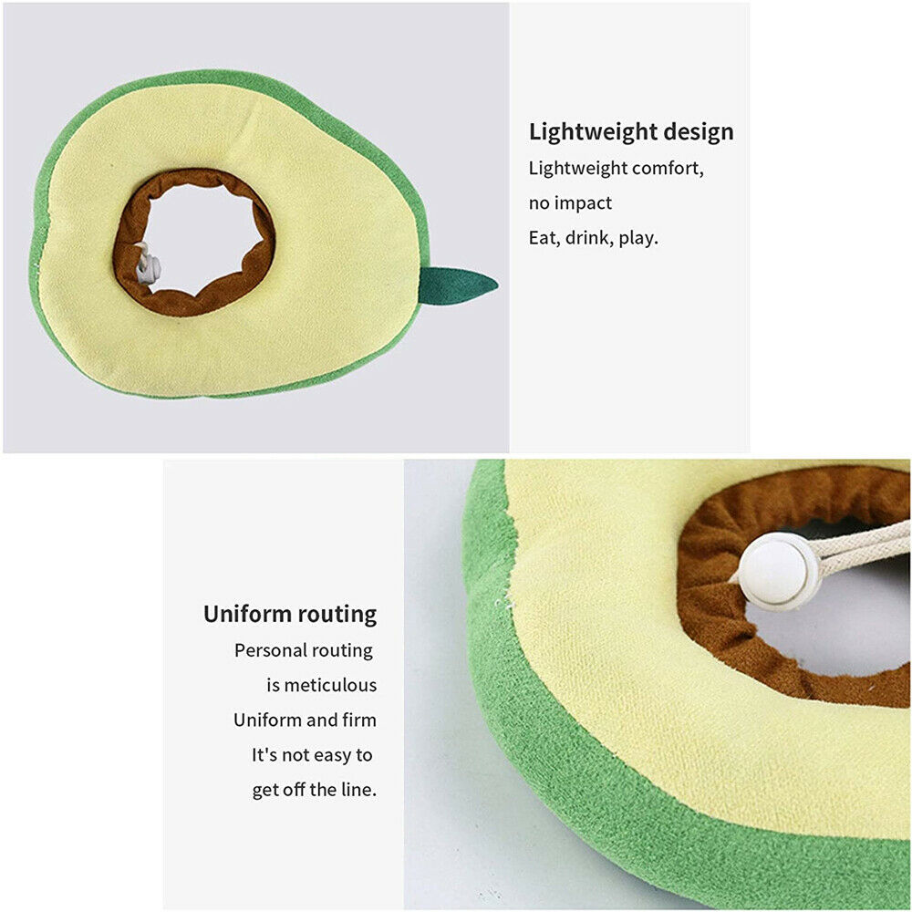 Adjustable Pet Neck Cone Recovery Pet Cat Recovery Collar Cat Soft Lemon Neck Cone Adjustable Pet E Collar After Surgery, Wound Healing For Kitten & Puppy
