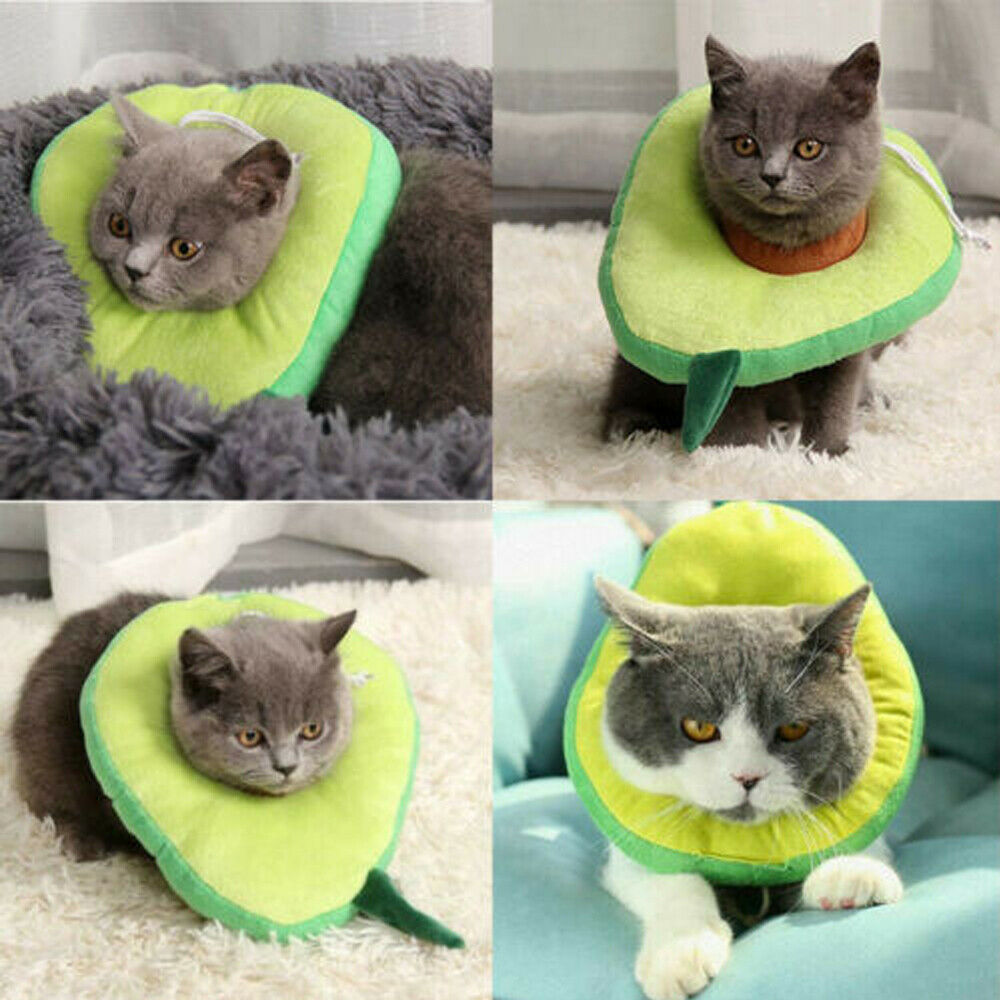 Adjustable Pet Neck Cone Recovery Pet Cat Recovery Collar Cat Soft Lemon Neck Cone Adjustable Pet E Collar After Surgery, Wound Healing For Kitten & Puppy